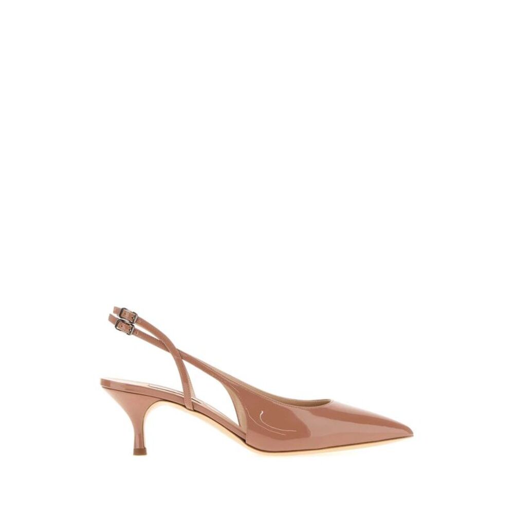 Casadei Women Antiqued Pink Leather Giulia Pumps